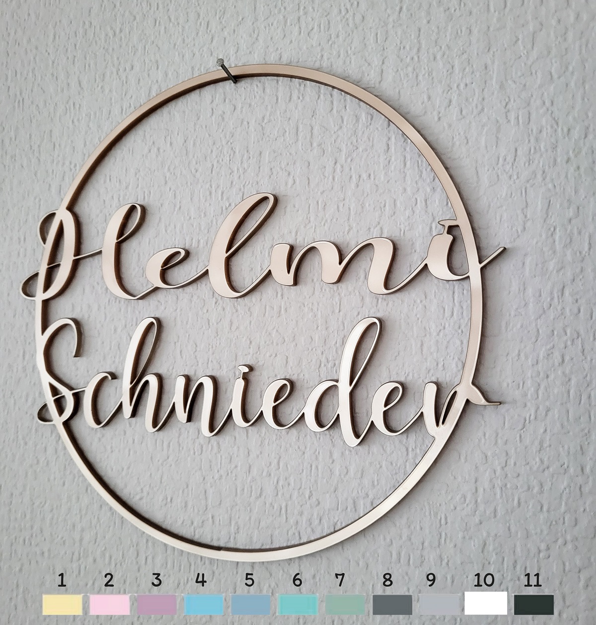 Wandschild "Vor- und Nachname einzeln"