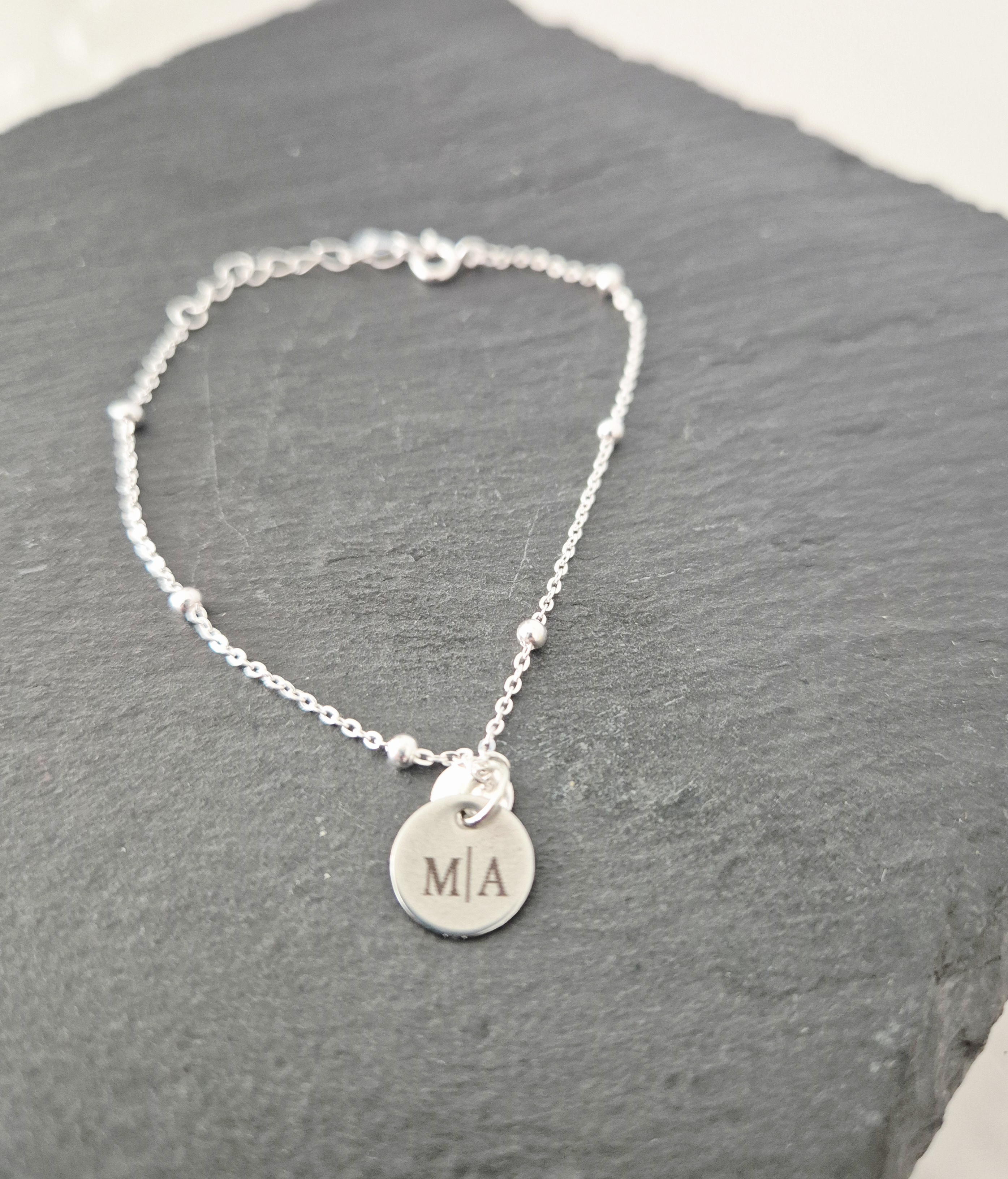 Armkettchen aus 925er Silber mit Anhänger inkl. personalisierter Gravur