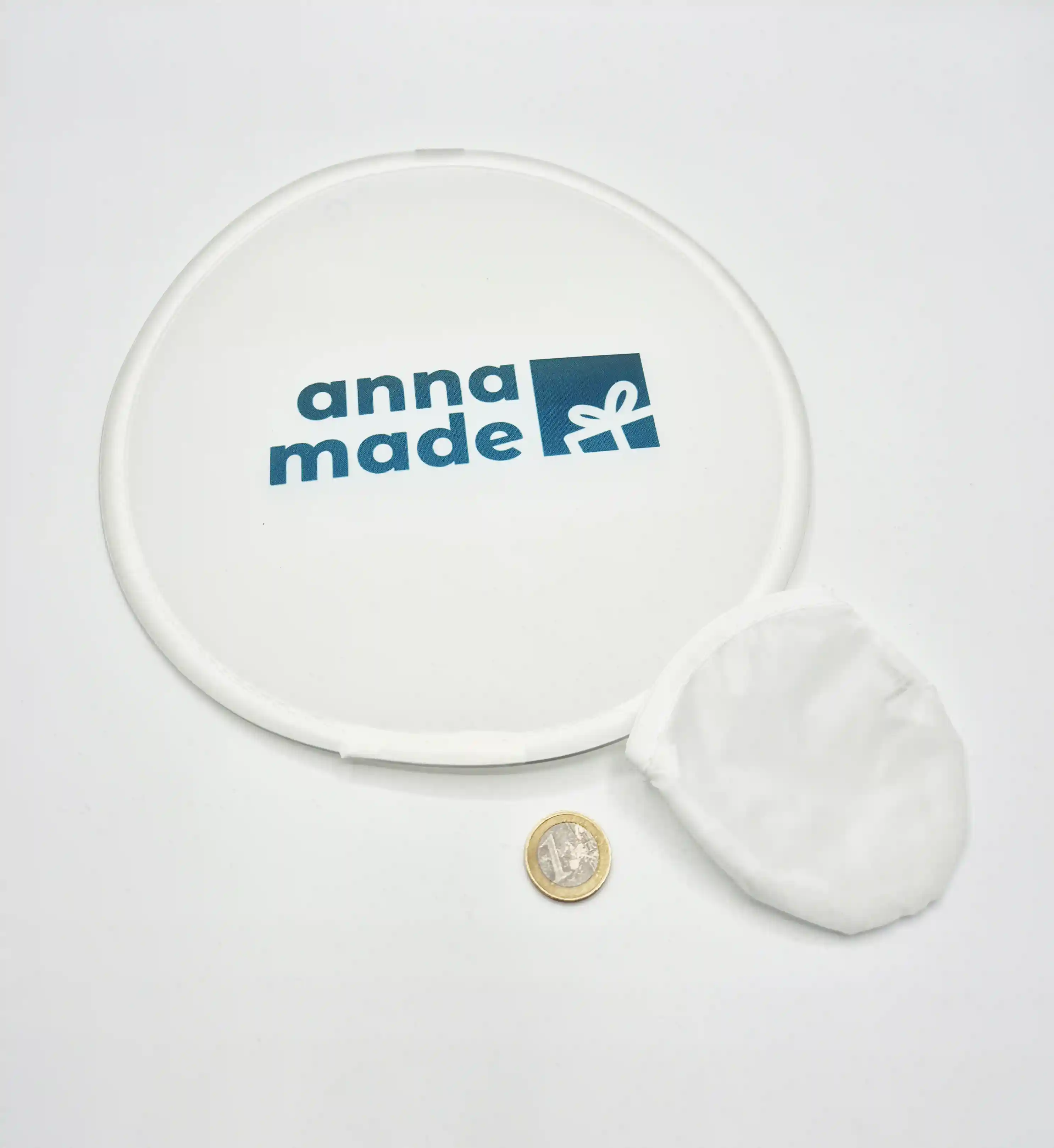 Wurfscheibe / Fächer  aus Polyester mit Logo bedruckt