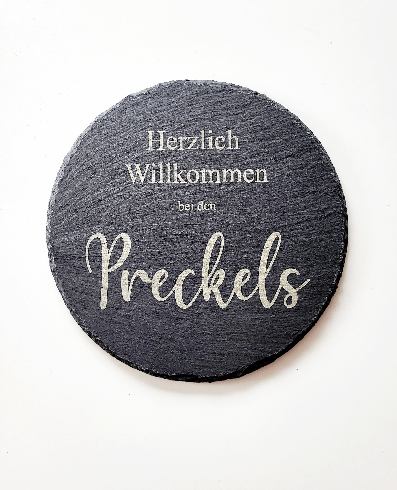 Individuelles Türschild Klingelschild Schiefertafel Namensschild mit Wunschgravur