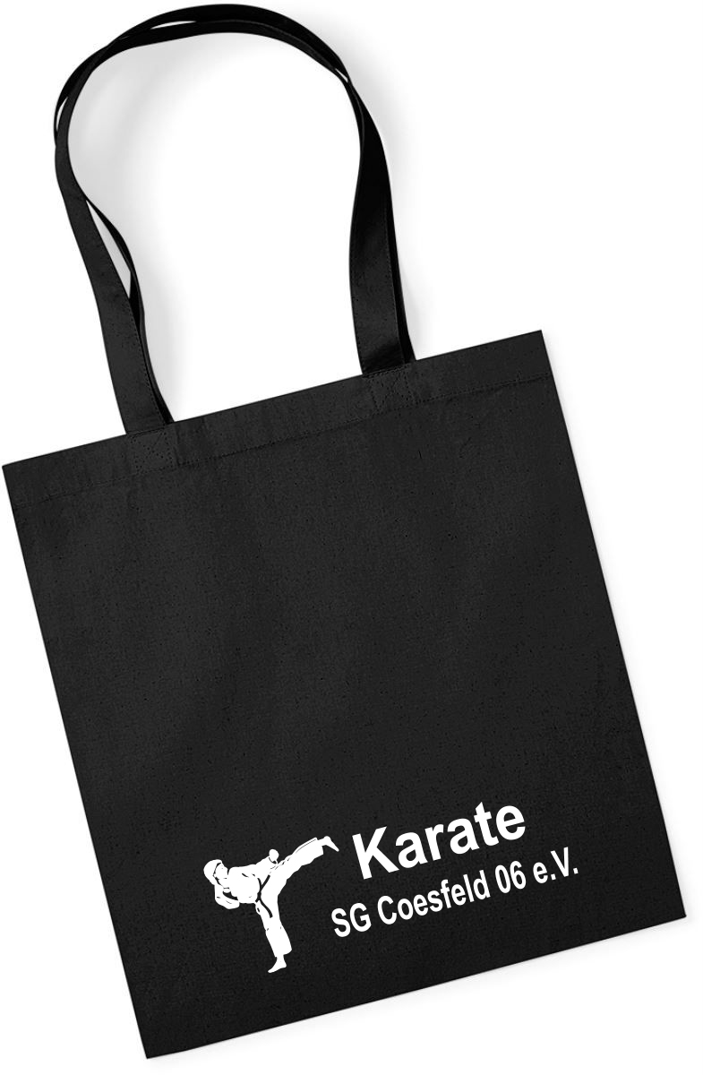 Baumwollbeutel mit langen Henkel Karate SG Coesfeld