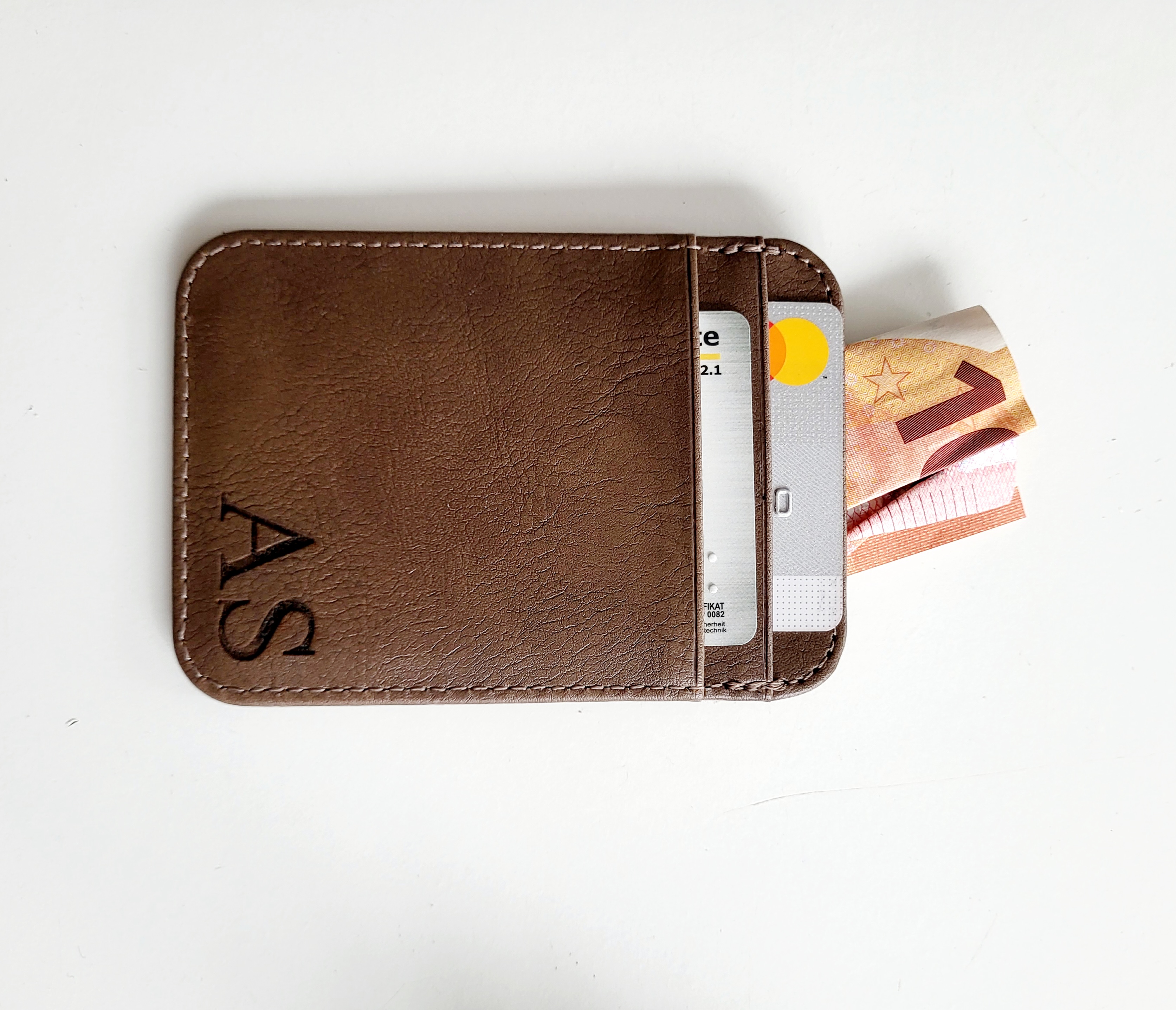 Kartenhalter Brieftasche mit Wunschgravur / Kreditkartenetui / Karten Etui