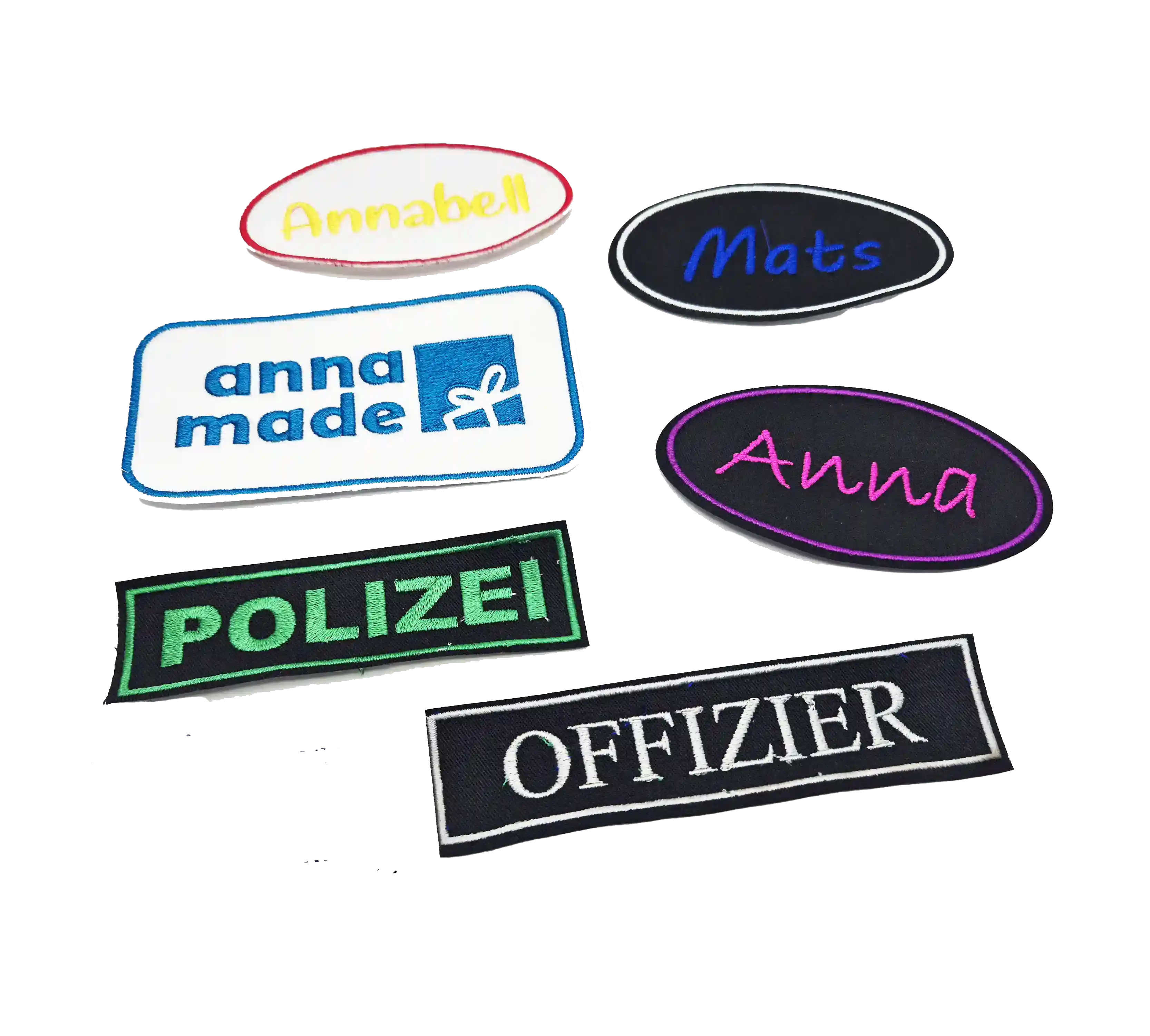 Aufnäher/Patches bestickt mit Gewebe zum aufbügeln, nähen oder mit Klett